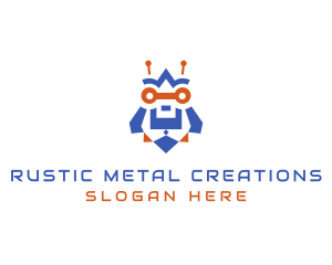 Metal Robot Owl logo design