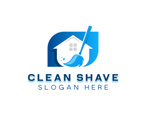 House Cleaning Broom logo design