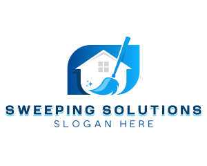 House Cleaning Broom logo