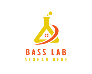 Lab Flask House logo design