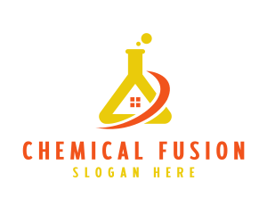 Lab Flask House logo design