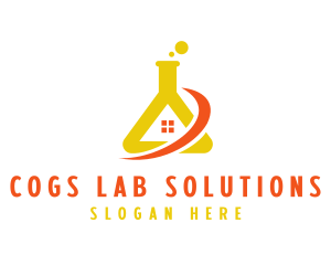 Lab Flask House logo design