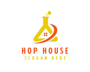 Lab Flask House logo design