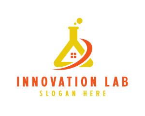 Lab Flask House logo design