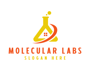 Lab Flask House logo design