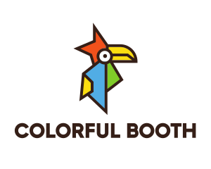 Colorful Tropical Toucan  logo design