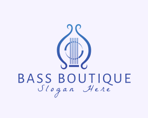 Lyre Guitar Musical Instrument logo