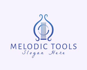Lyre Guitar Musical Instrument logo