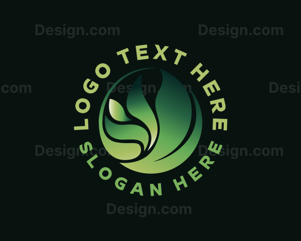 Organic Farm Plant Logo