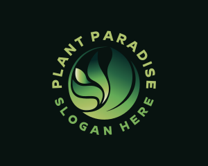 Organic Farm Plant logo design