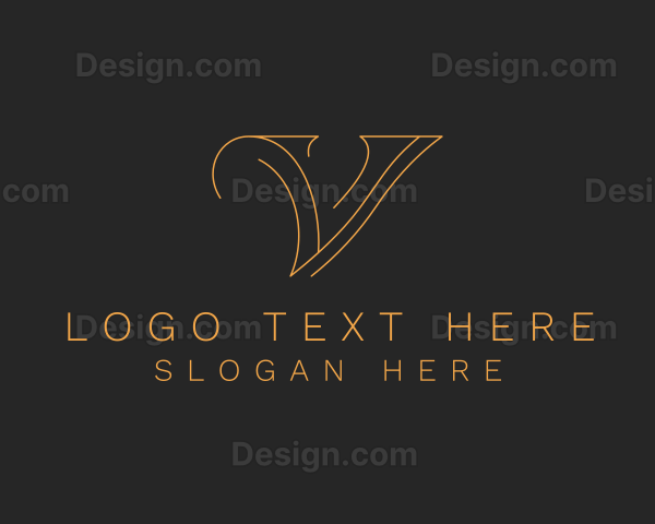 Minimalist Letter V Company Logo