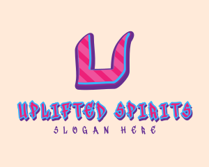 Pop Graffiti Letter U logo design