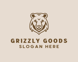 Grizzly Bear Animal Zoo logo design