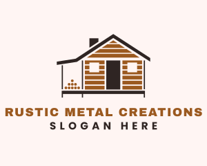 Rustic Wooden House logo design