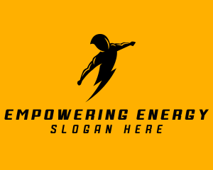 Lightning Human Energy logo design