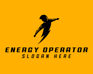 Lightning Human Energy logo design