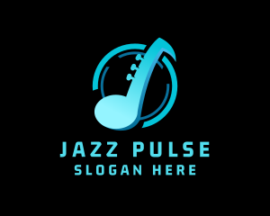 Jazz Saxophone Music Note logo