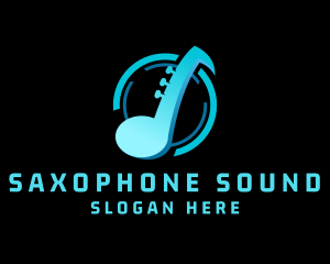 Jazz Saxophone Music Note logo
