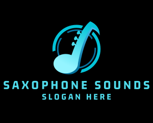 Jazz Saxophone Music Note logo
