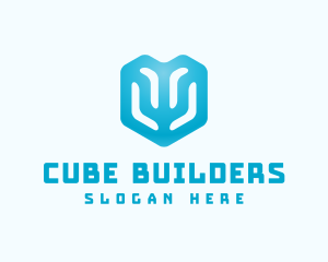 Abstract Cube Tech logo design