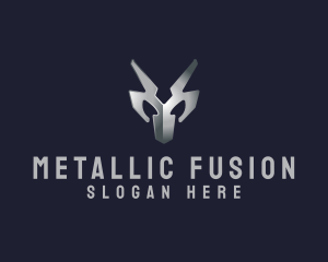 Metallic Silver Mask logo design