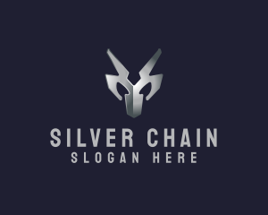 Metallic Silver Mask logo design