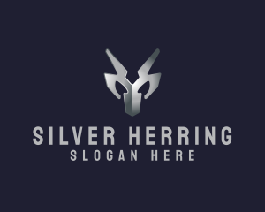 Metallic Silver Mask logo design