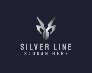 Metallic Silver Mask logo design