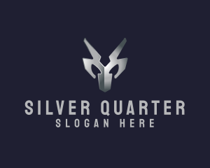 Metallic Silver Mask logo design