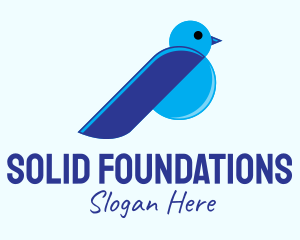 Blue Canary Bird  Logo