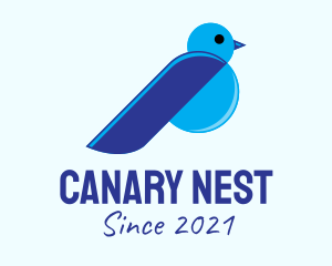 Blue Canary Bird  logo