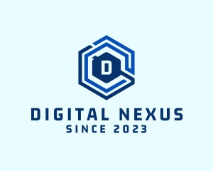 Tech Hexagon Digital Network   logo design