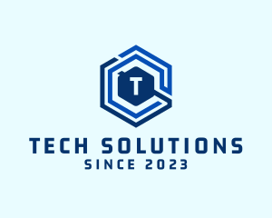 Tech Hexagon Digital Network   logo design