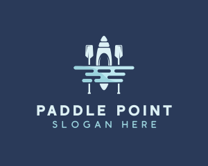 Kayaking Fitness Paddle logo design