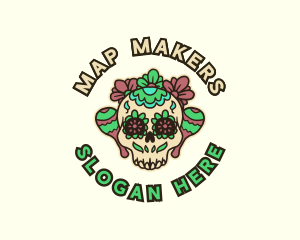 Mexico Day of the Dead logo design