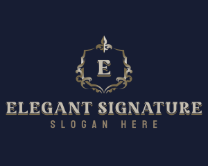 Elegant Ornamental Crest logo design