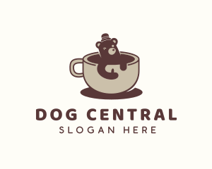 Bear Coffee Cup logo design