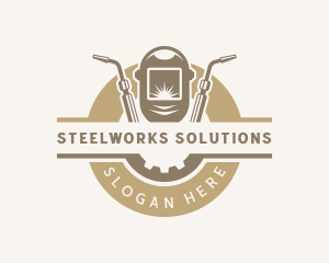 Welder Ironworks Contractor logo design