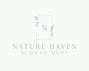 Natural Wedding Frame  logo design