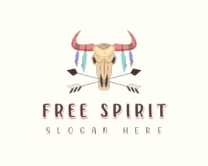 Bohemian Bull Horn logo design