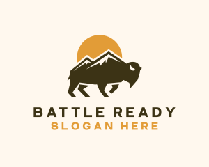 Buffalo Bison Mountain logo