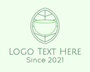 Tea Leaf Line Art logo