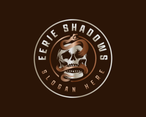 Snake Skull Spooky logo design