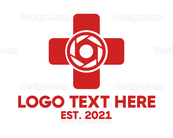 Medical Camera Shutter Cross Logo