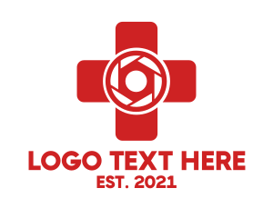 Photograph - Medical Camera Shutter Cross logo design