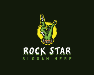 Zombie Rock Hand  logo design