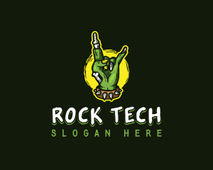 Zombie Rock Hand  logo design