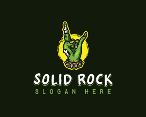 Zombie Rock Hand  logo design