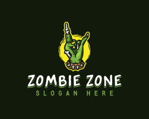 Zombie Rock Hand  logo design