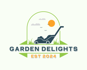 Gardening Lawn Mower logo design